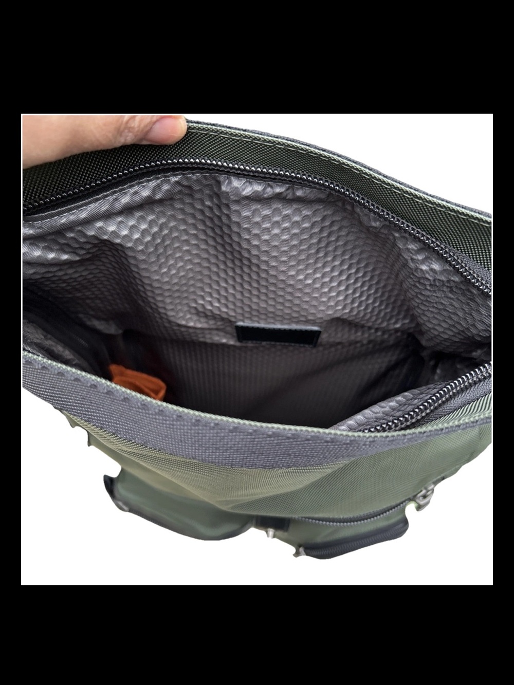 Tumi Alpha Bravo Luke Roll-Top Backpack Olive Green Ballistic Nylon Carry On Bag - Picture 8 of 14